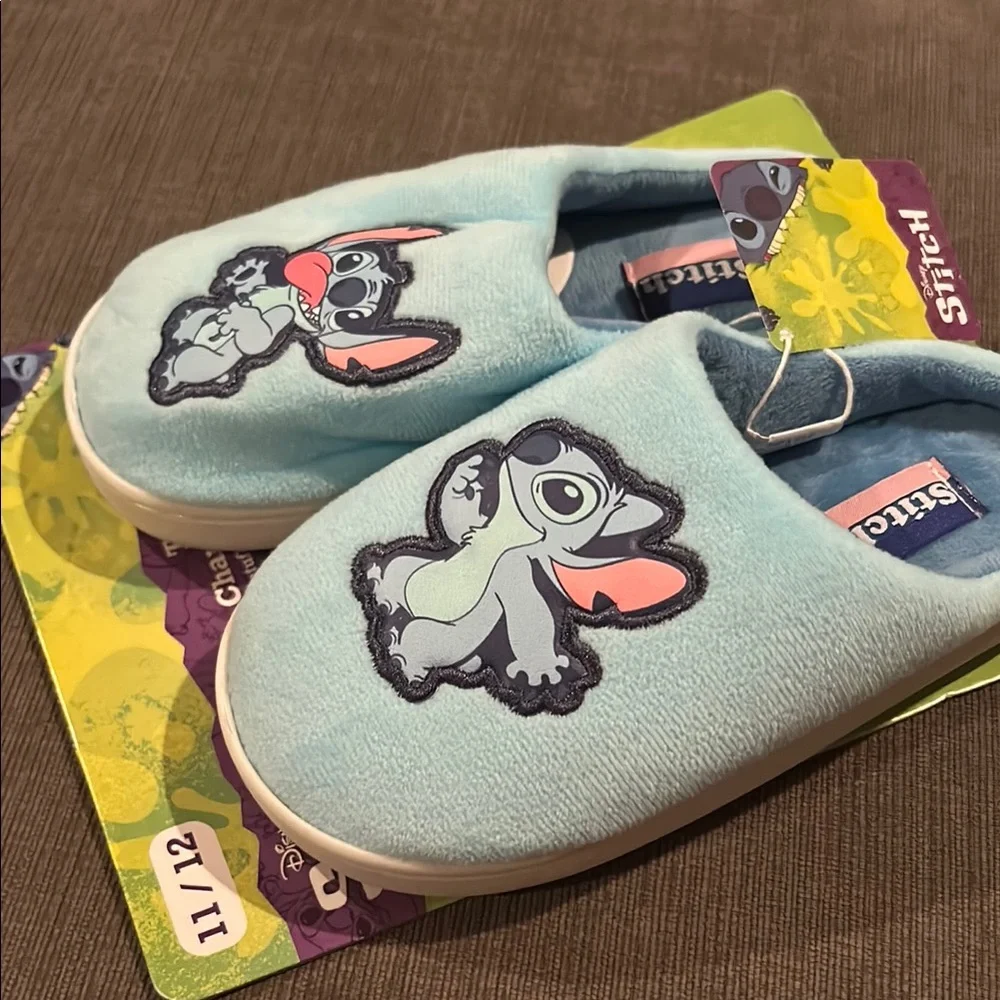DISNEY Stitch Kids Slippers 11/12 NWT